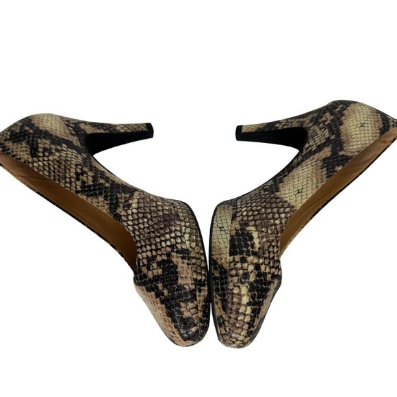 Clarks Indigo Snakeskin Print‎ Comfortable Leather Heels Size 6.5 - Picture 7 of 9